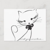 Cute Cat met Bow-Briefkaart Briefkaart (Voorkant)