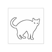 Cute Cat met een Kunststempel in de rug Rubberstempel (Afrduk)