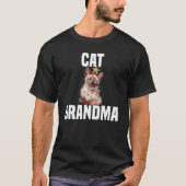Cute cat met flauwte kattenoma t-shirt (Voorkant)