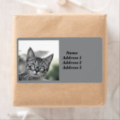 Cute Cat met label Glasadres (Insitu)