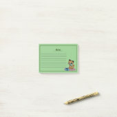 Cute Cat met Lijnen Post-it Notities Post-it® Notes (Op bureau)