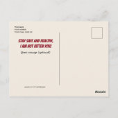 Cute Cat met masker - Hoesje alsjeblieft je meomet Briefkaart (Achterkant)