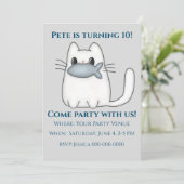 Cute Cat met prijs visdag Kaart (Staand voorkant)