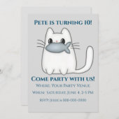 Cute Cat met prijs visdag Kaart (Voorkant / Achterkant)