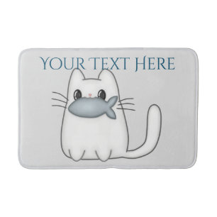 Cute Cat met Prize Fish Badmat
