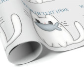 Cute Cat met Prize Fish Cadeaupapier (Rol Hoek)