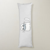 Cute Cat met Prize Fish Lichaamskussen (Achterkant (Verticaal))