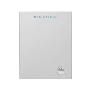 Cute Cat met Prize Fish Notitieblok