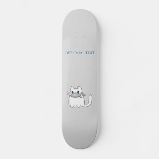 Cute Cat met Prize Fish Persoonlijk Skateboard (Voorkant)