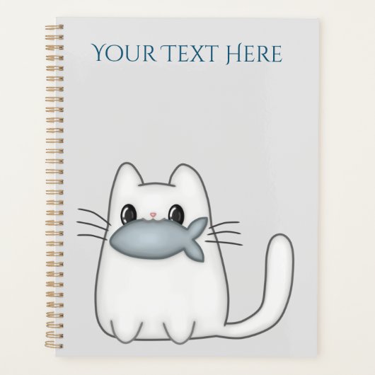 Cute Cat met Prize Fish Planner (Voorkant)
