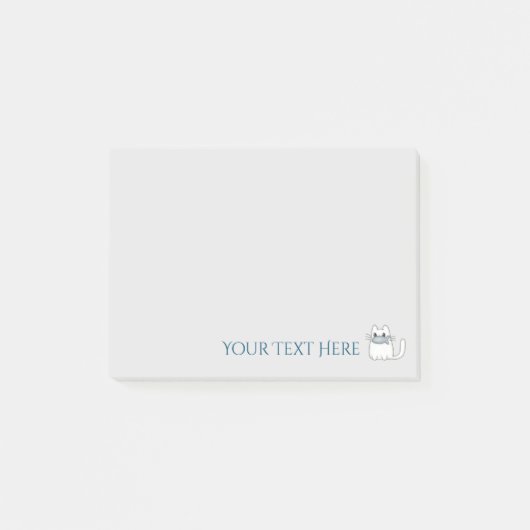 Cute Cat met Prize Fish Post-it® Notes (Voorkant)