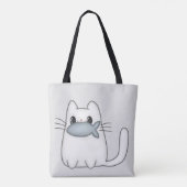 Cute Cat met Prize Fish Tote Bag (Achterkant)