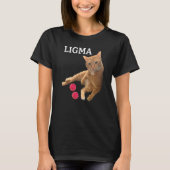 Cute Cat met speelgoed Ligma grapje T-shirt (Voorkant)