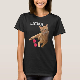 Cute Cat met speelgoed Ligma grapje T-shirt