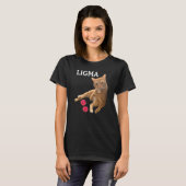 Cute Cat met speelgoed Ligma grapje T-shirt (Voorkant volledig)