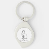 Cute Cat Metal Keychain – Perfect Gift (Voorkant)