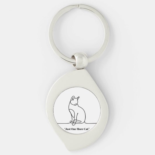 Cute Cat Metal Keychain – Perfect Gift (Voorkant)