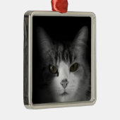 Cute Cat Metalen Ornament (Rechts)