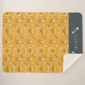 Cute Cat Modern Pattern Name Sherpa Deken (Voorkant (horizontaal))