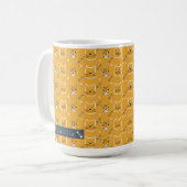 Cute Cat Modern Pattern Personalized Koffiemok (Voorkant links)