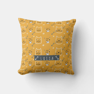 Cute Cat Modern Pattern Personalized Kussen