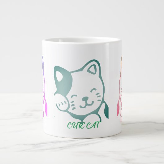 Cute Cat-Mok Grote Koffiekop (Voorkant)