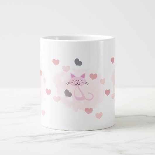 Cute cat-Mok Grote Koffiekop (Voorkant)
