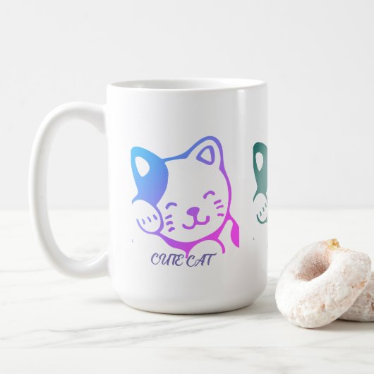 Cute Cat-Mok Koffiemok (Met donut)