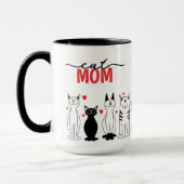 Cute Cat Mom Mug Mok (Links)