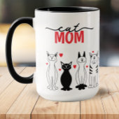 Cute Cat Mom Mug Mok