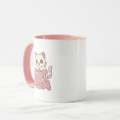 Cute "Cat Mom" Mug - Perfect Kawaii Kitten Mok (Voorkant links)