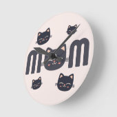 Cute Cat MOM Ronde Klok (Hoek)