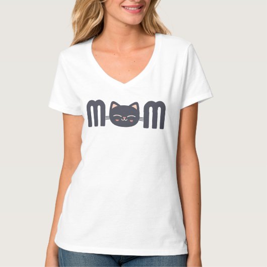 Cute Cat MOM T-shirt (Voorkant)