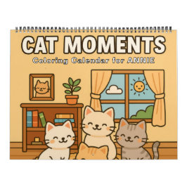 Cute Cat Moments Coloring Calendar Kalender
