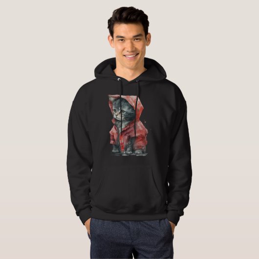 Cute Cat Motifs Cat Hoodie (Voorkant volledig)
