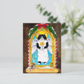 Cute Cat Mouse briefkaart met kerstmis (Staand voorkant)