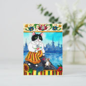 Cute Cat Mouse Estonian folklore myth briefkaart (Staand voorkant)
