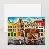 Cute cat mouse Estonian Tallinn folklore briefkaar Briefkaart (Voorkant / Achterkant)