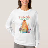 Cute Cat Mouse Pawsitive Vegan Humor T-shirt (Voorkant)