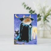 Cute Cat Mouse Vampire Nosferatu Halloween Briefkaart (Staand voorkant)