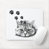 Cute Cat Mousepad Muismat (Met muis)
