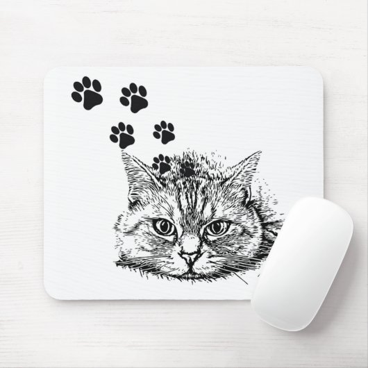 Cute Cat Mousepad Muismat (Met muis)