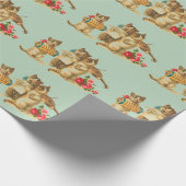 Cute Cat Musicians Birthday Cadeaupapier (Hoek)