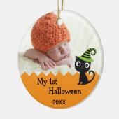 Cute Cat My 1st Halloween Ornament (Links)