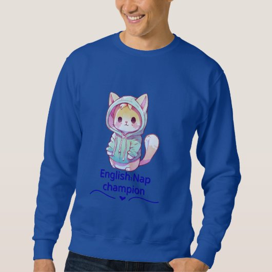 Cute Cat Nap Champion Too T-Shirt (Voorkant)