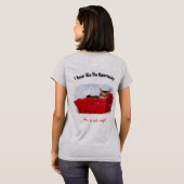 Cute Cat Nap Sleeping Kitten in Red Basket Custom  T-shirt (Achterkant volledig)
