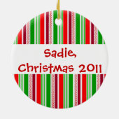 Cute Cat of Dog Pet met kerstfoto-versiering Keramisch Ornament (Achterkant)