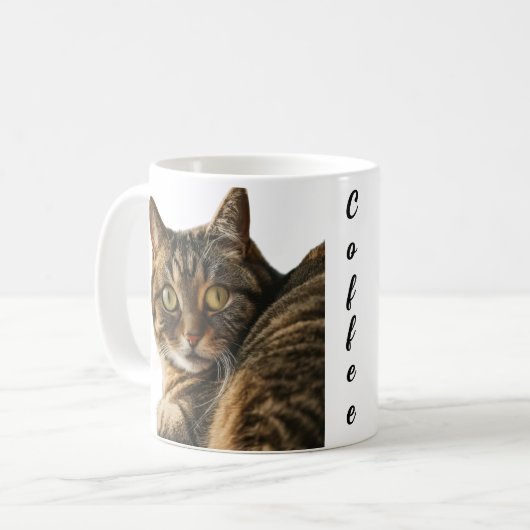 Cute Cat-ontwerp Koffiemok (Voorkant links)