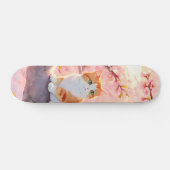 Cute Cat op een Cherry Blossom Tree Persoonlijk Skateboard (Horizontaal)