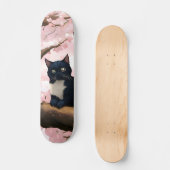 Cute Cat op een Cherry Blossom Tree Persoonlijk Skateboard (Voorkant)
